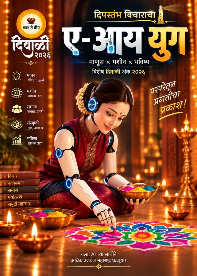 AI युग — विशेष दिवाळी अंक २०२६, मुखपृष्ठ